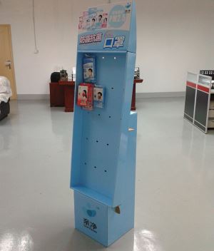 Rack de exhibición inclinado con gancho